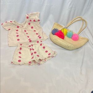 Zara Kids Matching Set with Pink Floral Accents